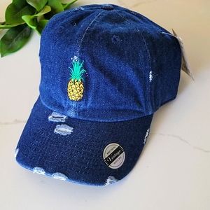 Pineapple Denim Dad Hat